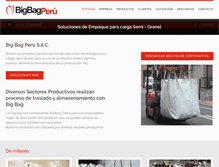 Tablet Screenshot of bigbagperu.com